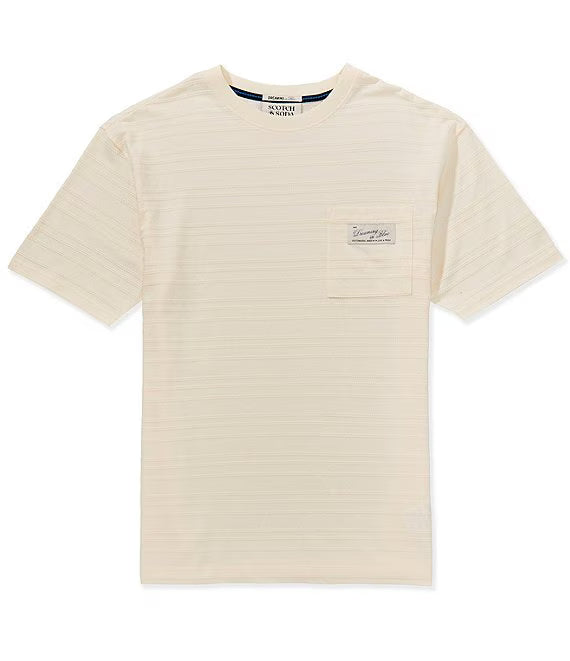 Scotch & Soda Textured Relaxed Fit Short Sleeve T-Shirt