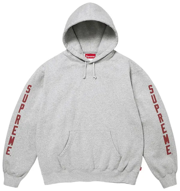 Supreme Washed Logo Hooded Sweatshirt 'Heather Grey' (FW26SW40 HEATHER GREY)