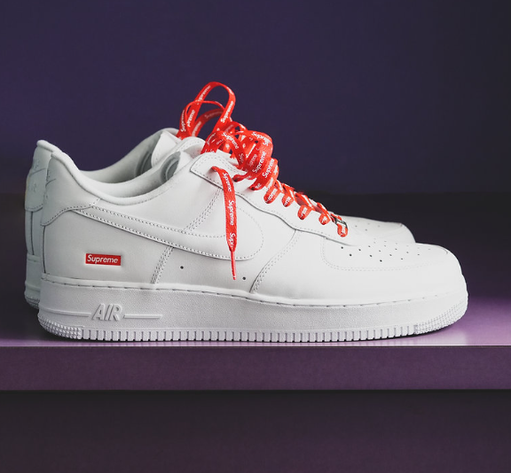 Supreme x Nike Air Force 1 Low White – Box Logo AF1 Sneakers (CU9225-100)