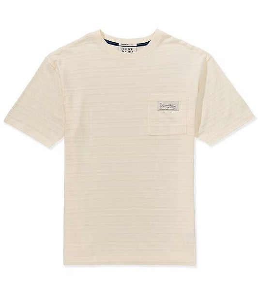 Scotch & Soda Textured Relaxed Fit Short Sleeve T-Shirt