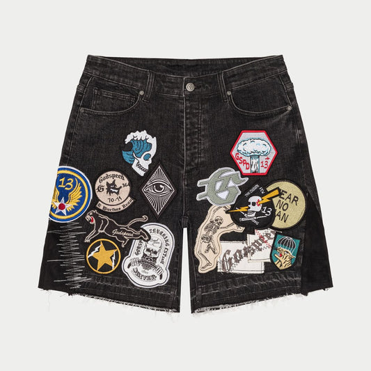 GODSPEED Patchwork Denim Shorts V2 (Black) MIA BOOM326
