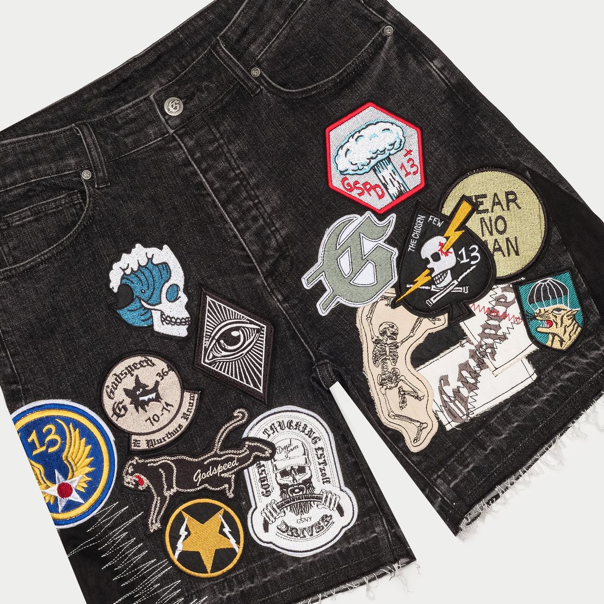 GODSPEED Patchwork Denim Shorts V2 (Black) MIA BOOM326
