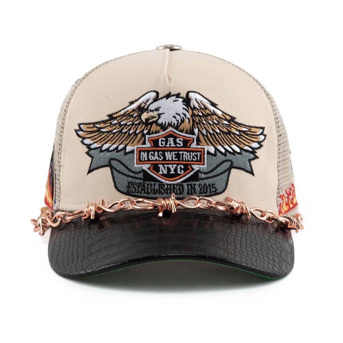 GAS NYC Vengeance Trucker (Cream) (One Size)