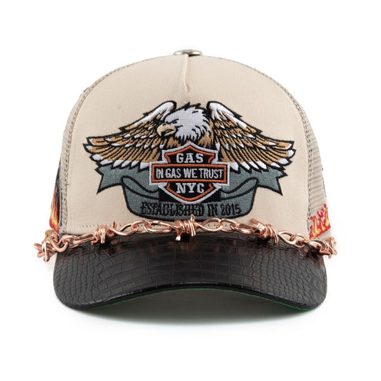 GAS NYC Vengeance Trucker (Cream) (One Size)