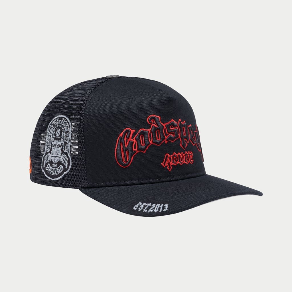 GODSPEED GS FOREVER TRUCKER HAT (Black/Red) 426
