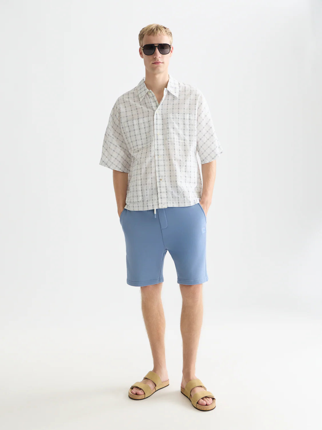 Scotch & Soda Logo Badge Regular-Fit Sweatshorts