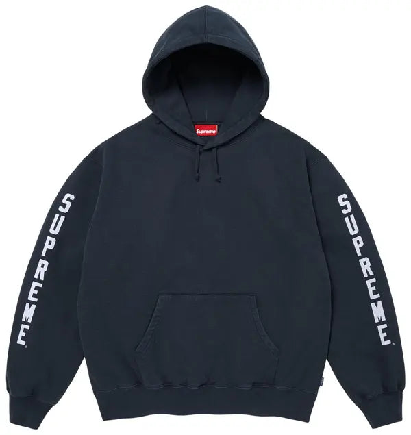 Supreme Washed Logo Hooded Sweatshirt 'Navy' (FW26SW40 NAVY)