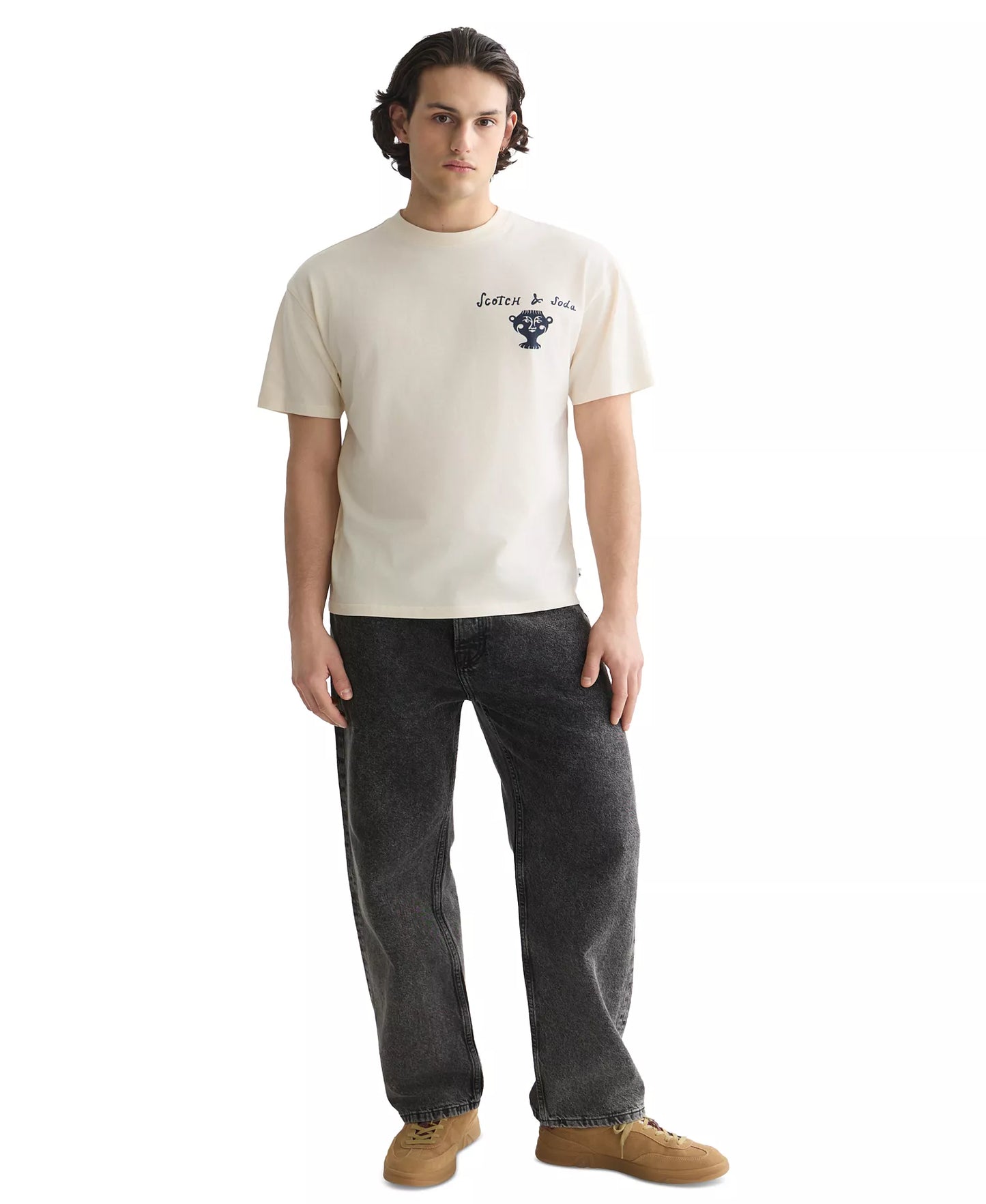 SCOTCH & SODA Men's Short-Sleeve Handpainted Graphic T-Shirt