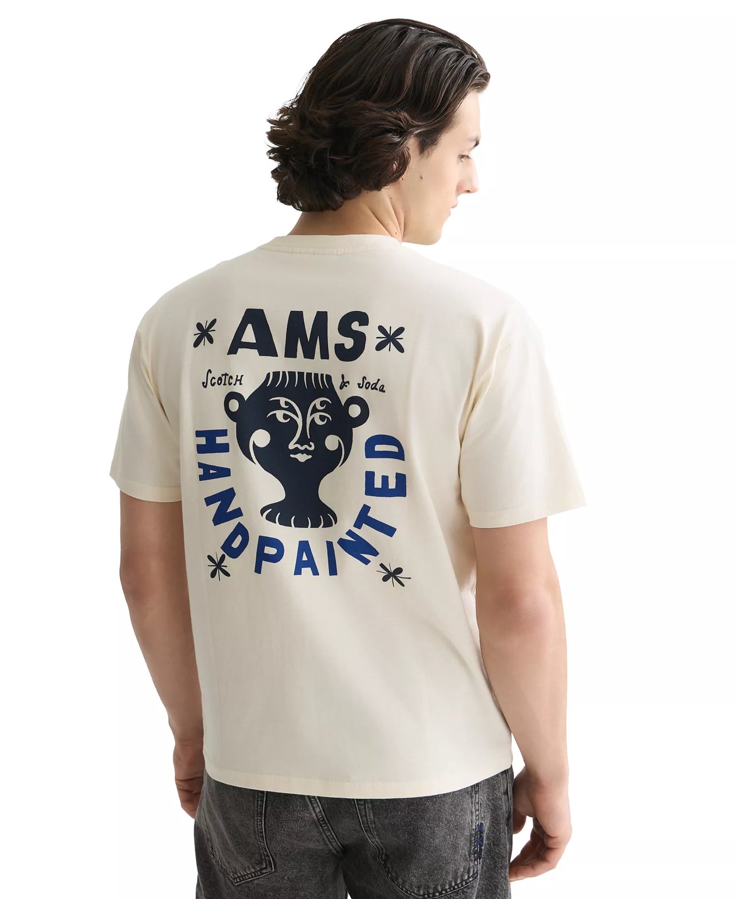 SCOTCH & SODA Men's Short-Sleeve Handpainted Graphic T-Shirt