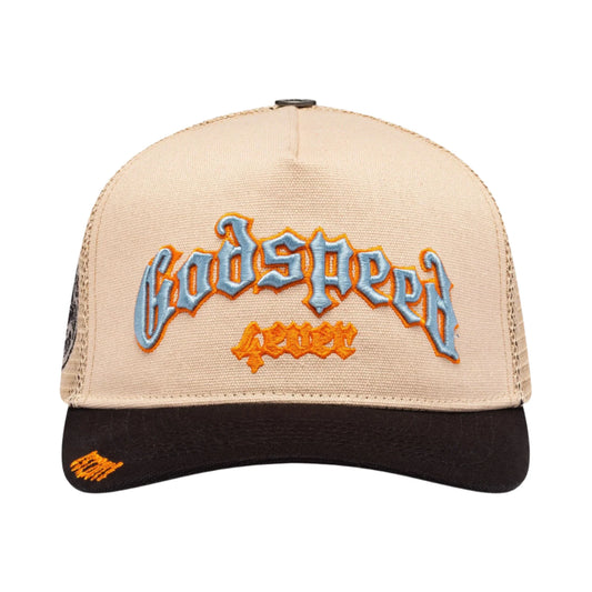 GODSPEED FOREVER TRUCKER HAT Bone/Blue/Orange