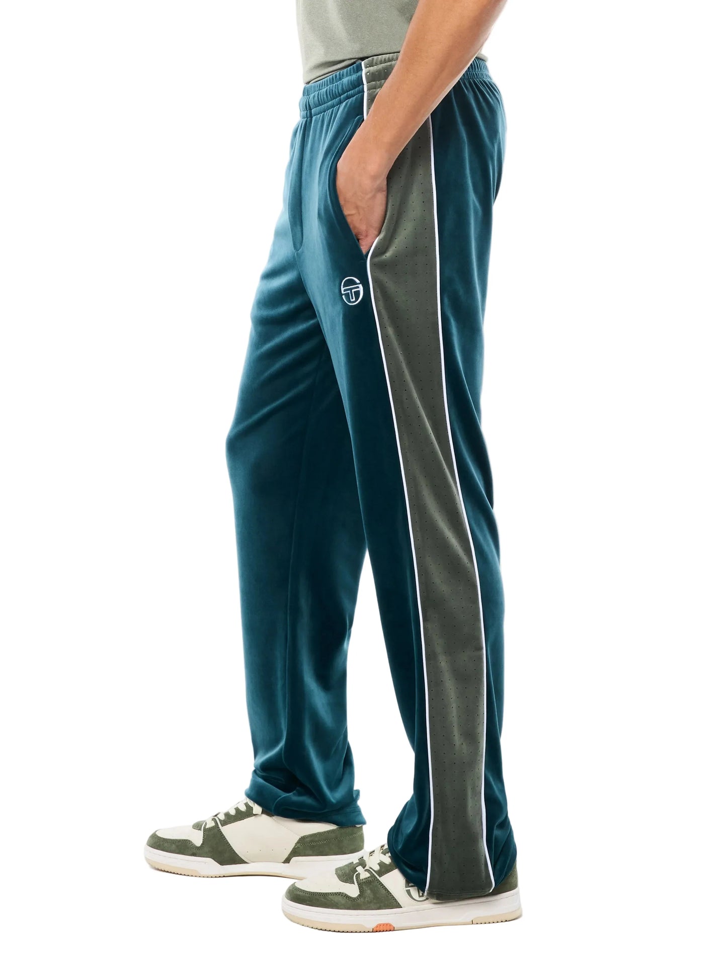 Sergio Tacchini Forato Velour Track Pant-Mediterranea