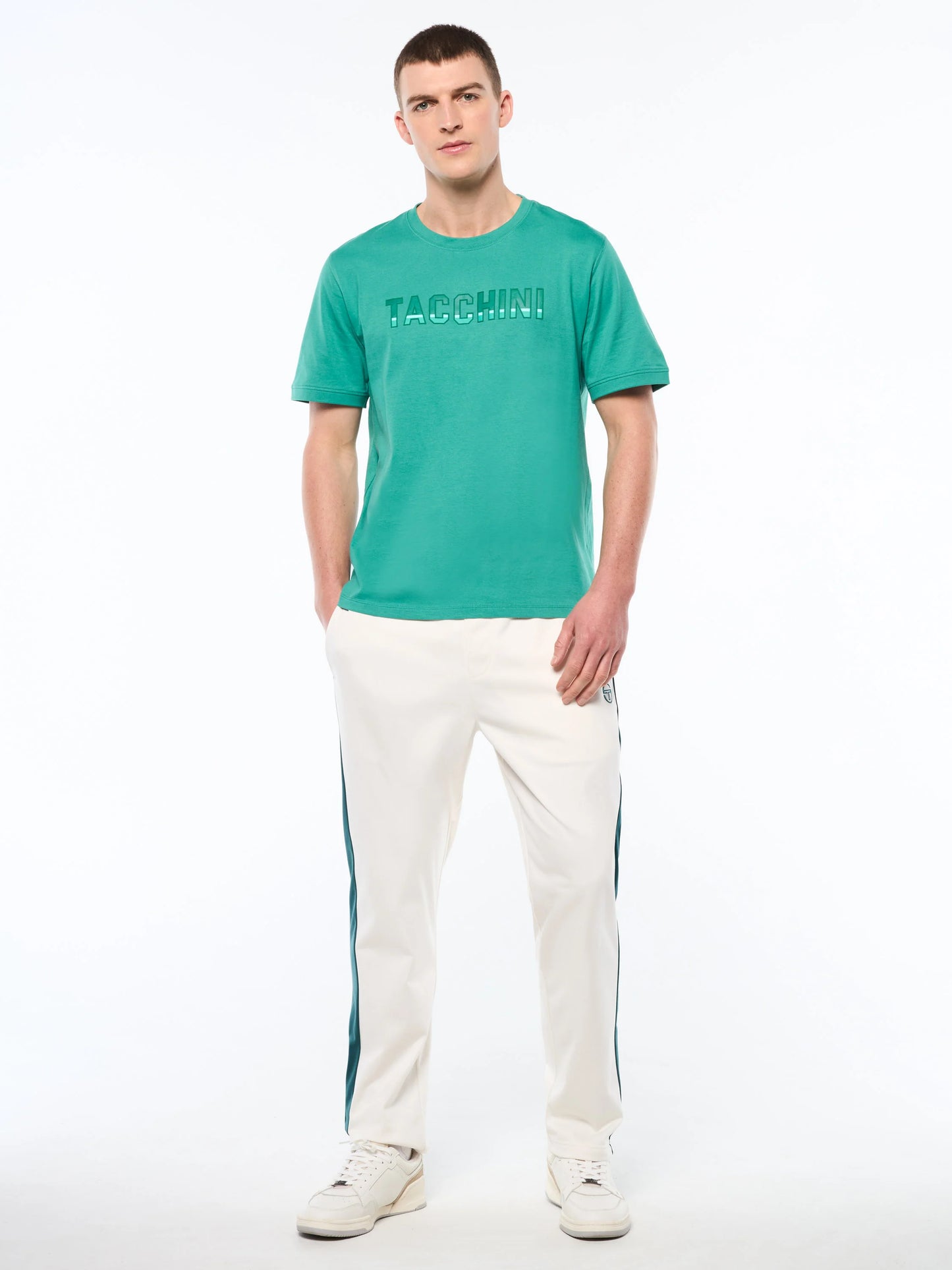 Sergio Tacchini Strisce T-Shirt-Bottle Green