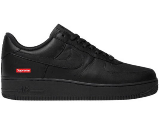 Supreme x Nike Air Force 1 Low Black – Box Logo AF1 Sneakers (CU9225-001)