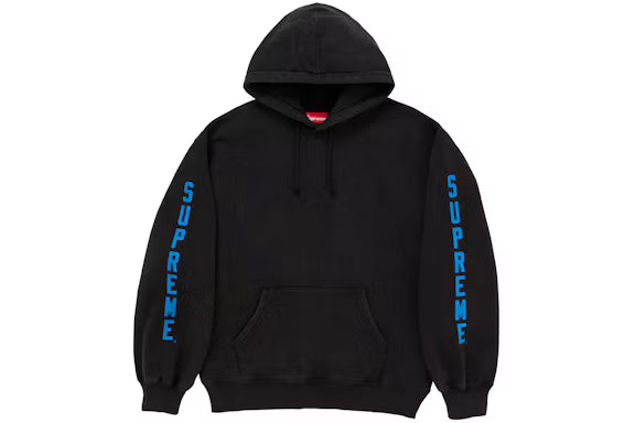 Supreme Washed Logo Hooded Sweatshirt Black (FW26SW40 BLACK)