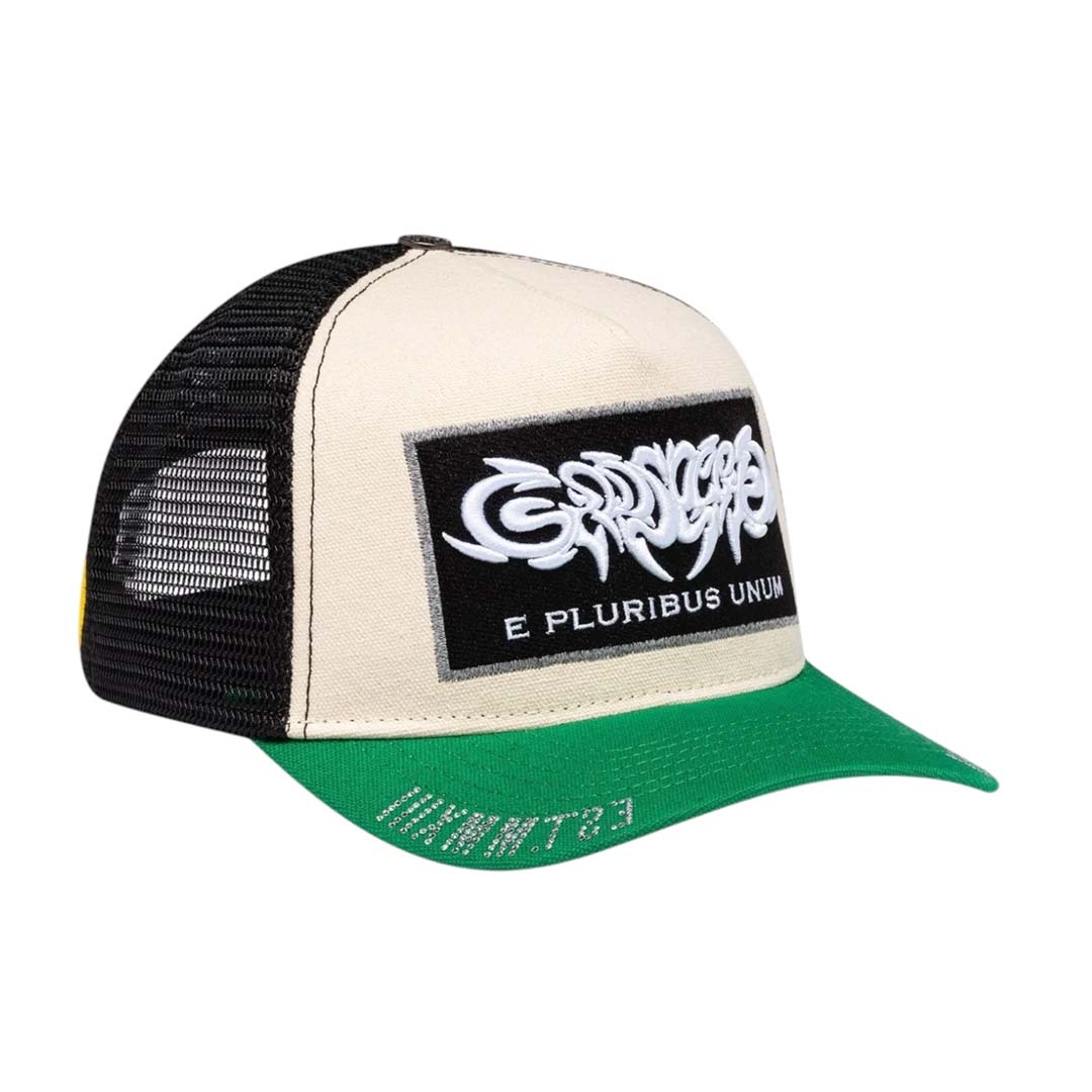 Godspeed E Pluribus Trucker Hat White Green