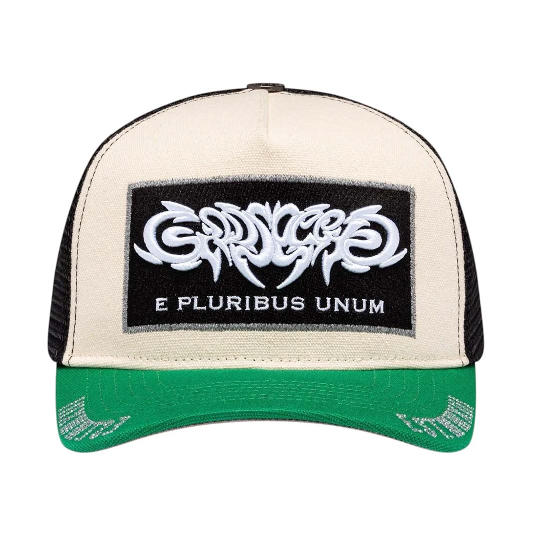 Godspeed E Pluribus Trucker Hat White Green