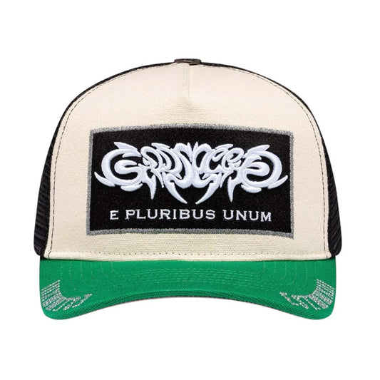 Godspeed E Pluribus Trucker Hat White Green