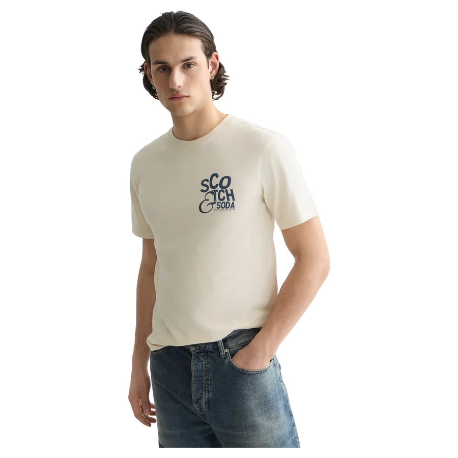 Scotch & Soda Left Chest Artwork Regular Fit T-shirt